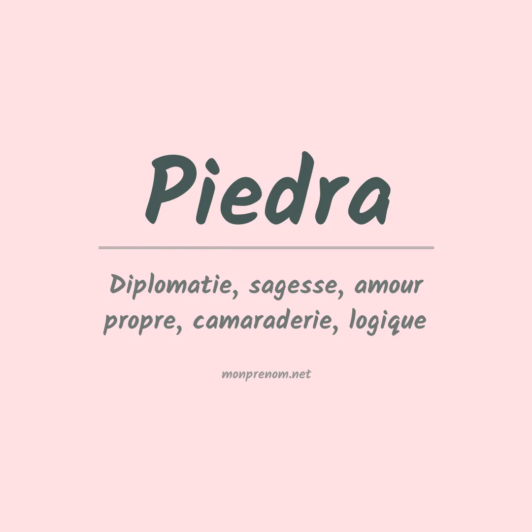 Prénom Piedra
