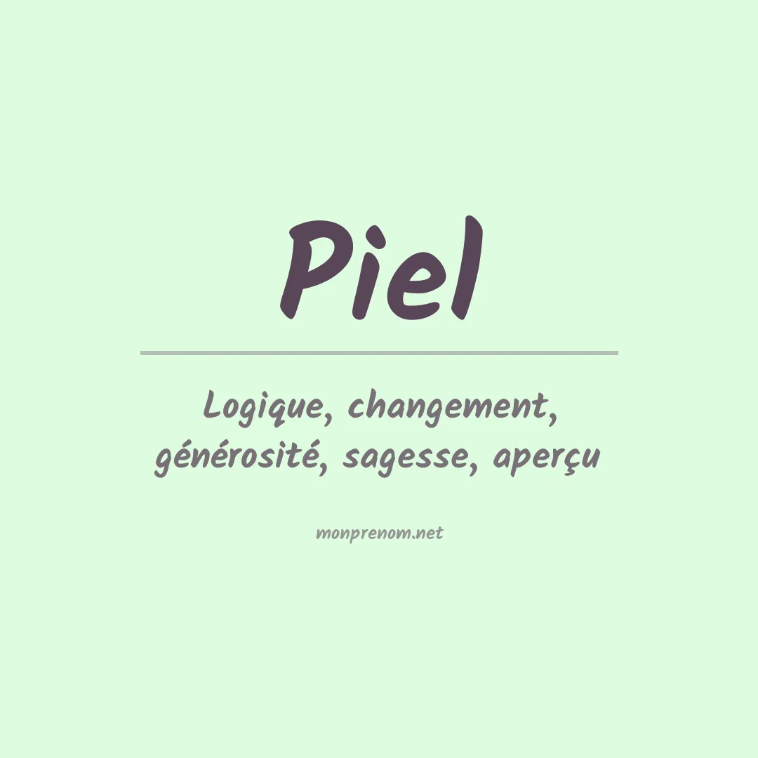 Prénom Piel