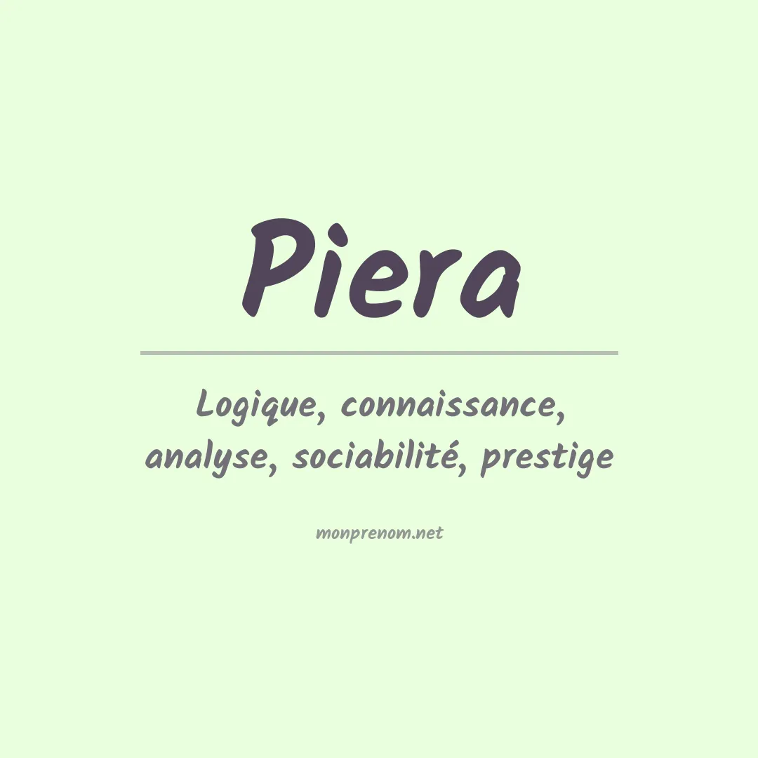 Signification du prénom Piera