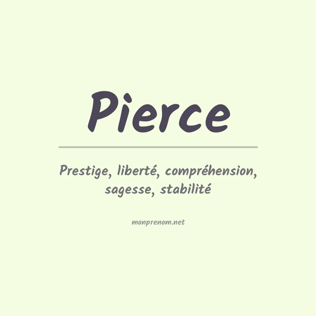 Prénom Pierce