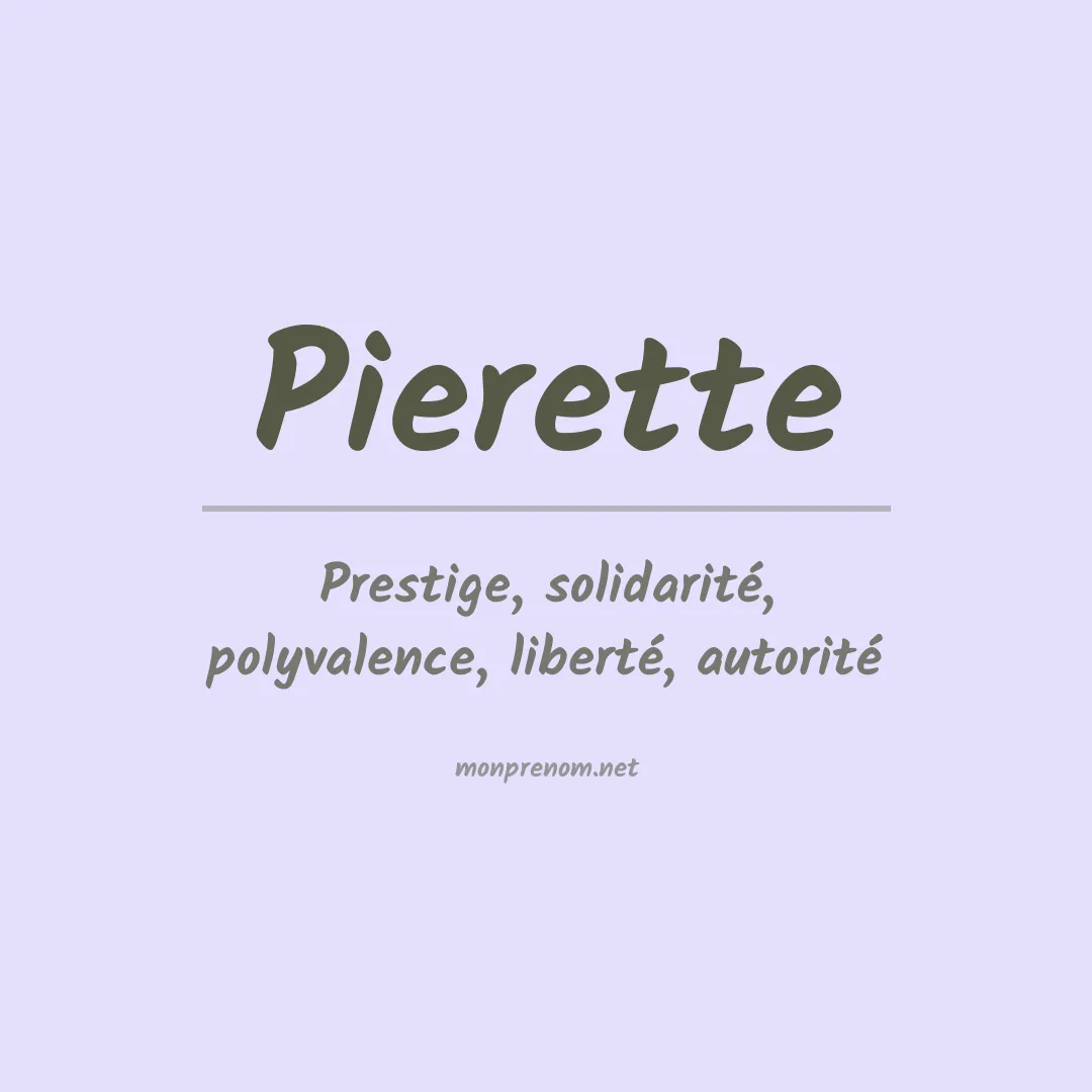 Signification du prénom Pierette
