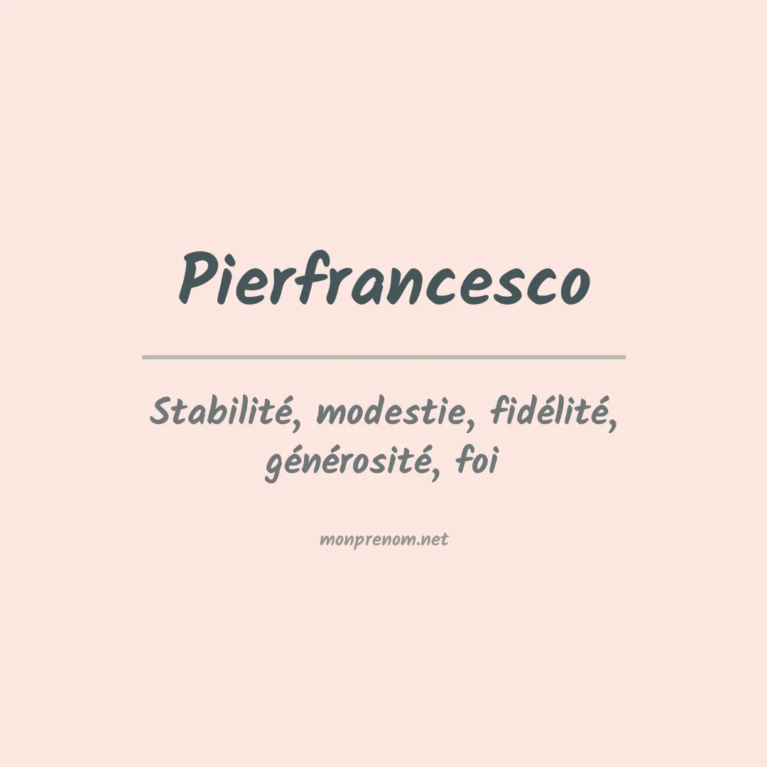Prénom Pierfrancesco