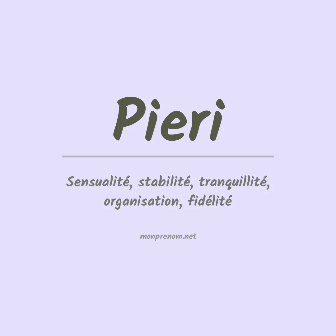 Prénom Pieri