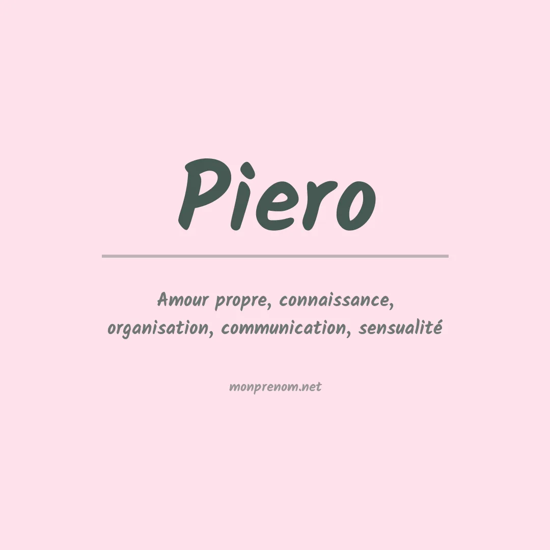 Prénom Piero