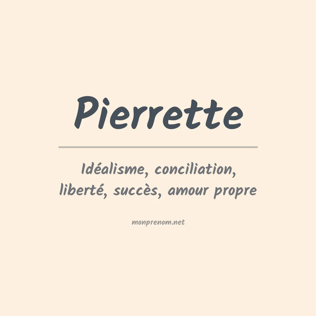 Prénom Pierrette