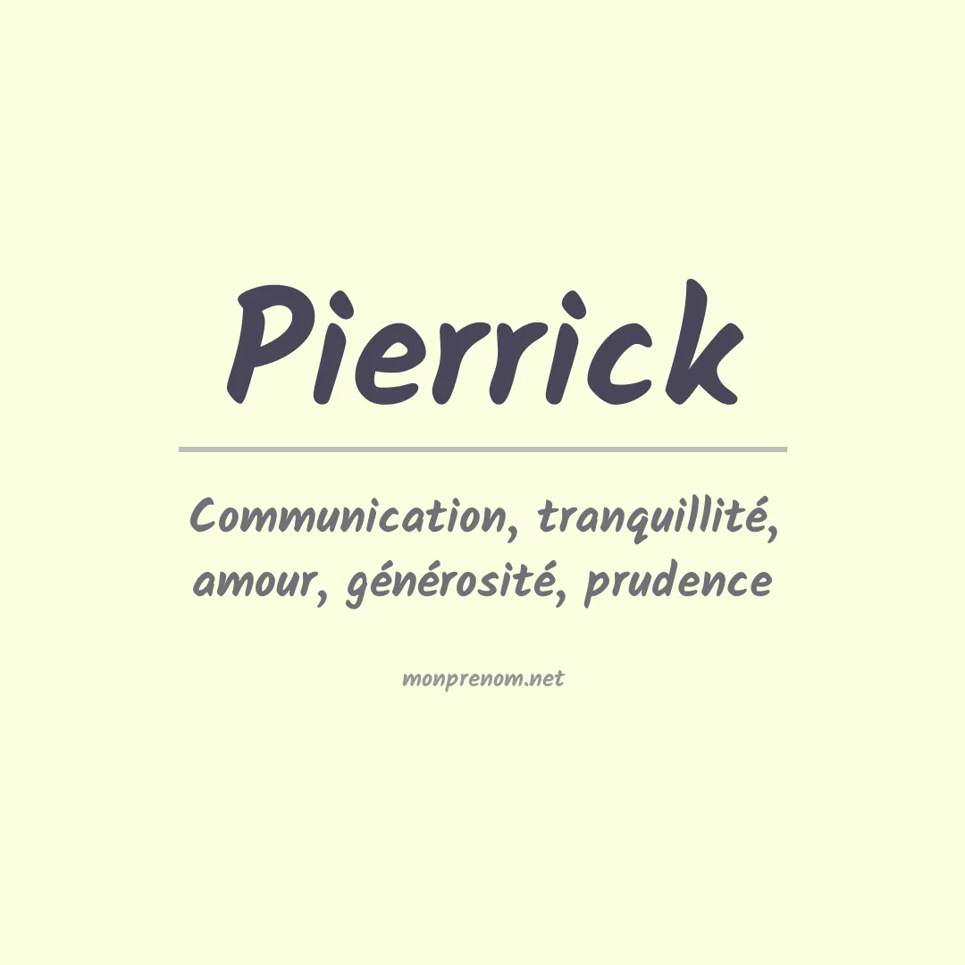 Prénom Pierrick