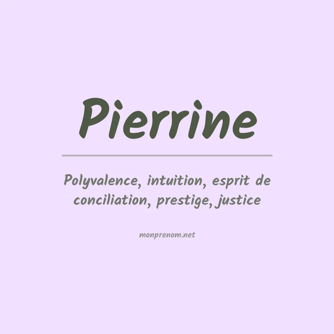 Prénom Pierrine