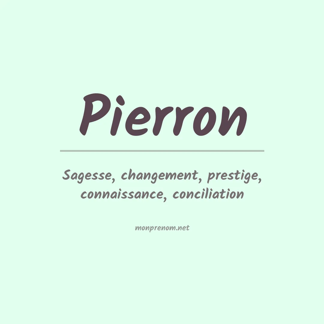 Prénom Pierron