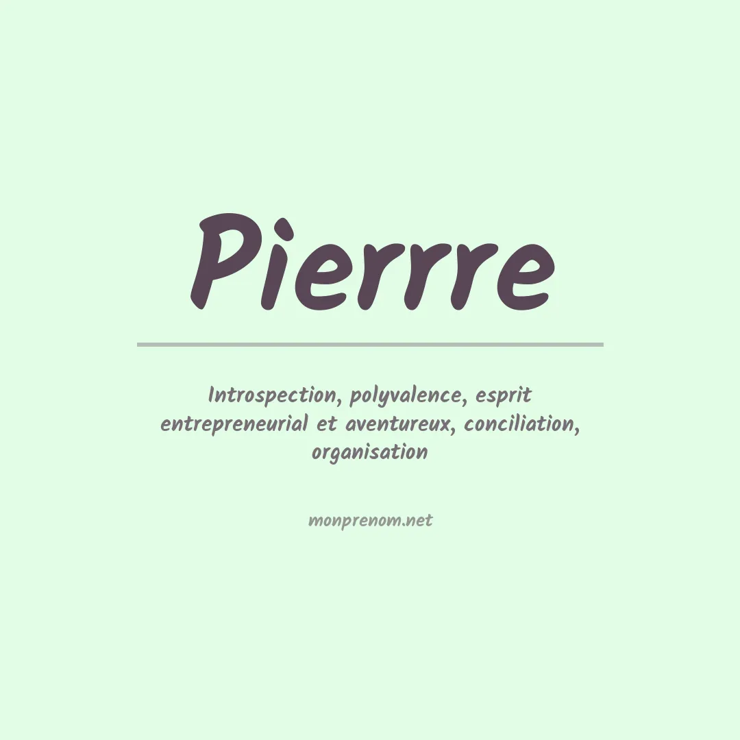 Signification du prénom Pierrre