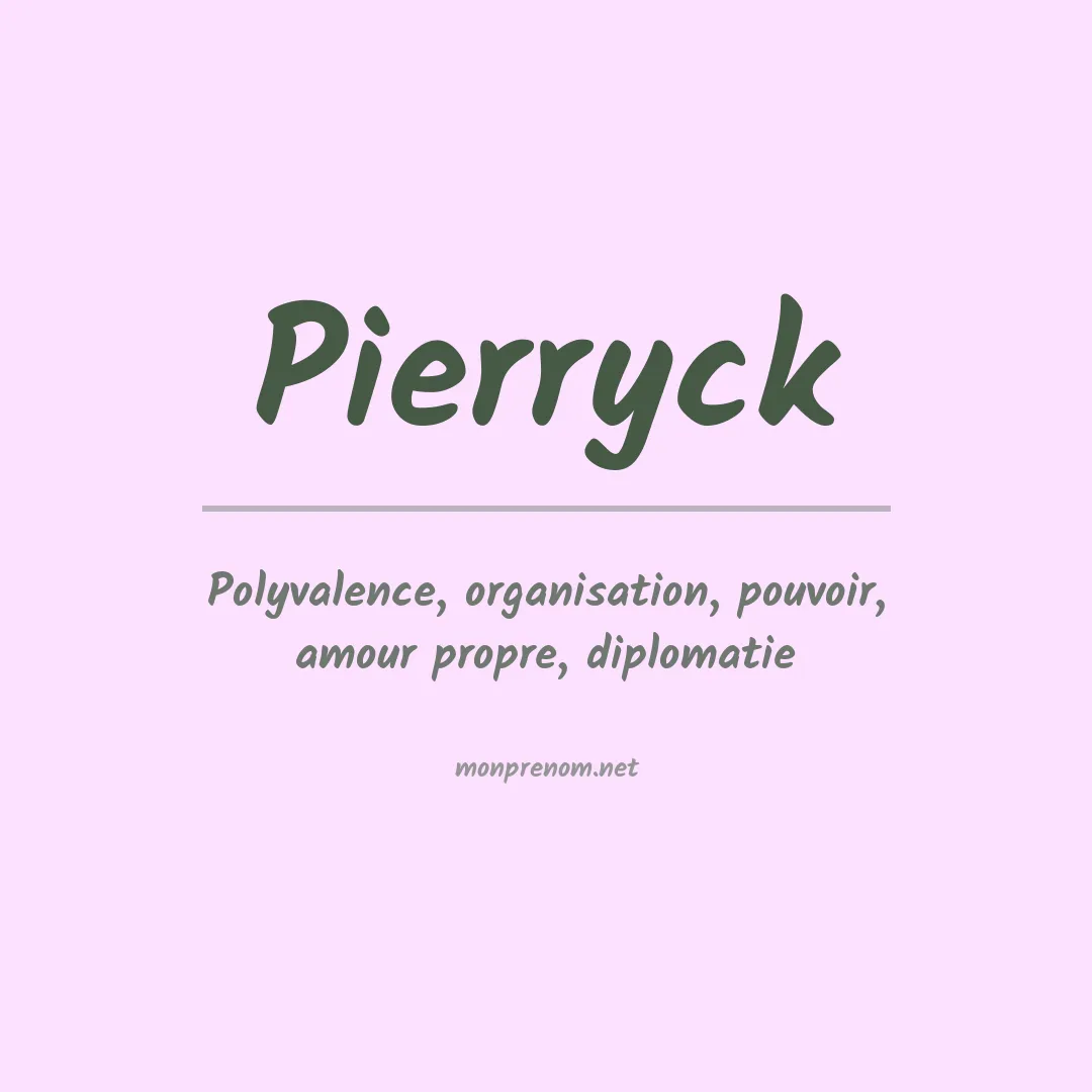 Signification du prénom Pierryck