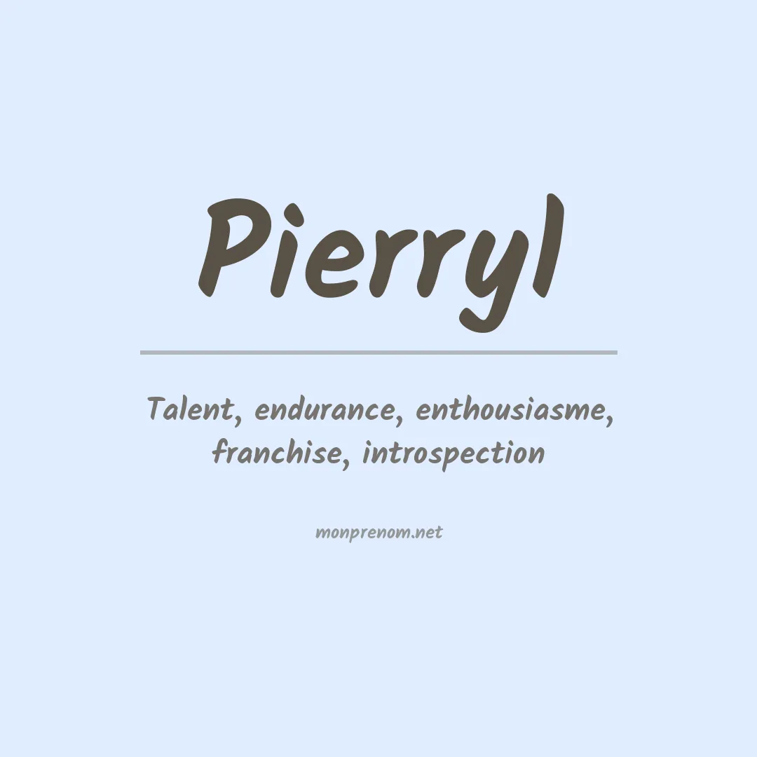 Prénom Pierryl