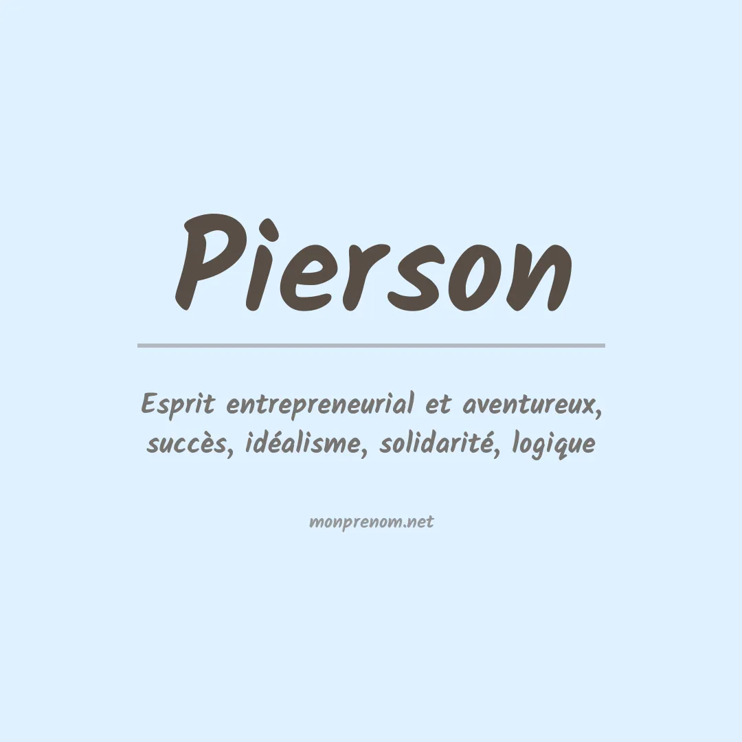 Prénom Pierson