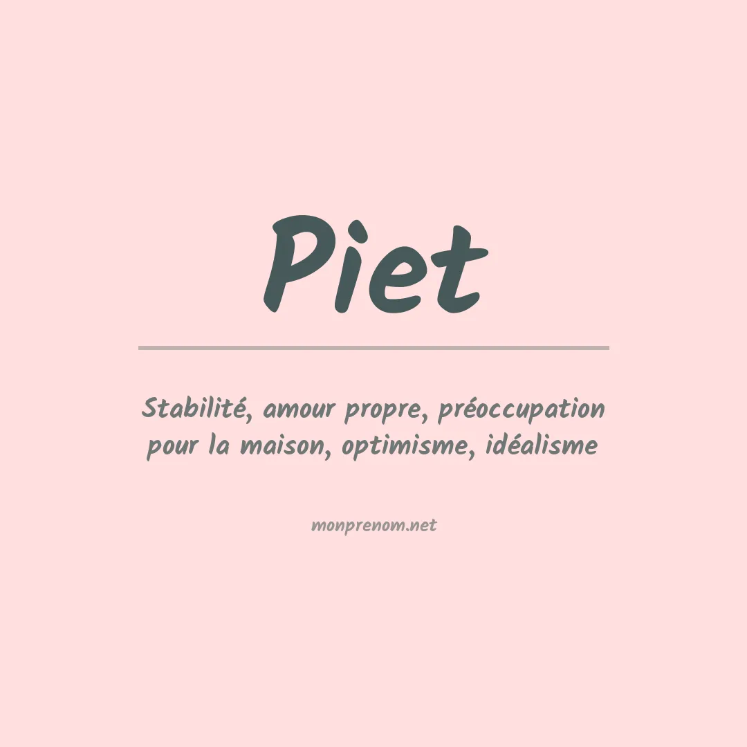Prénom Piet