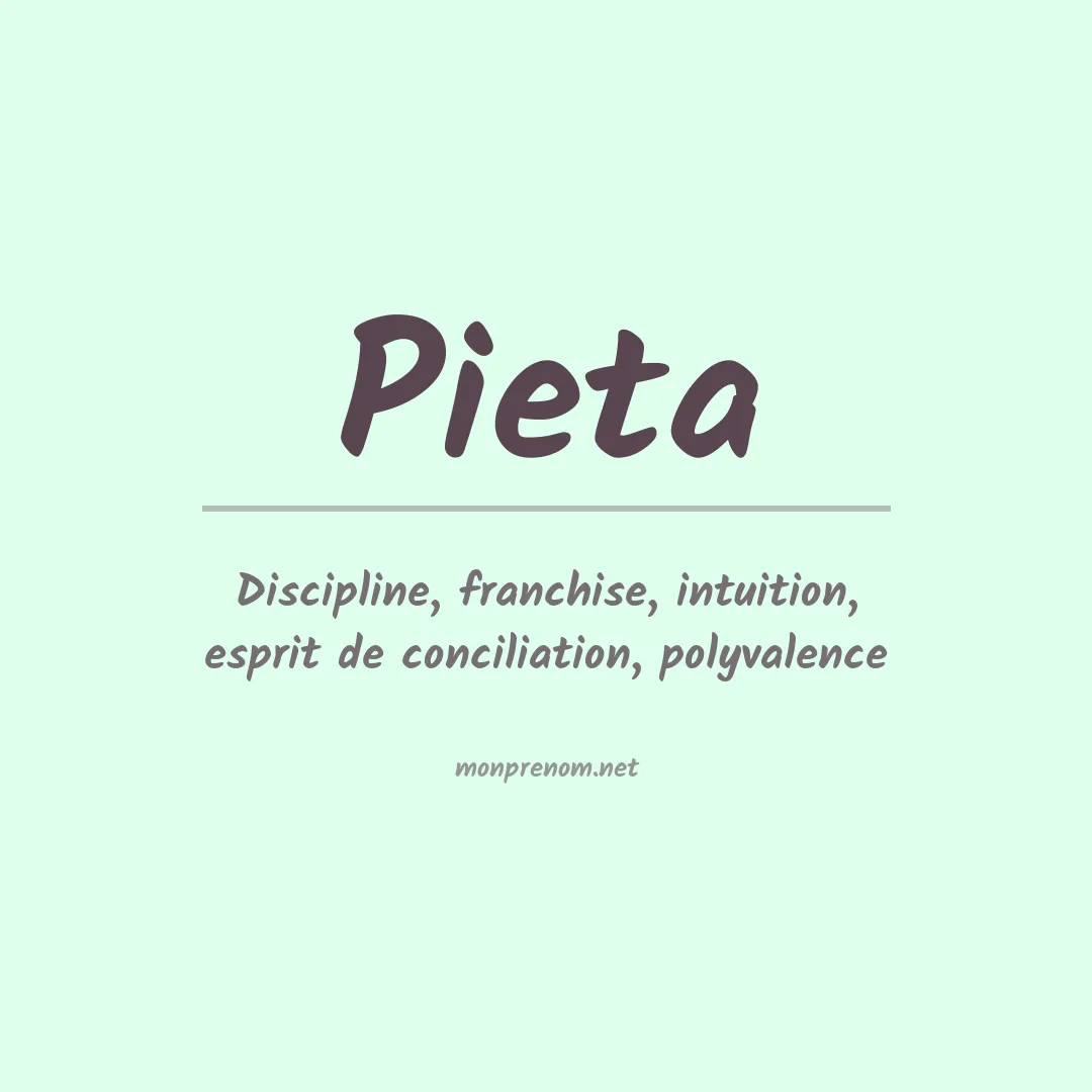 Prénom Pieta