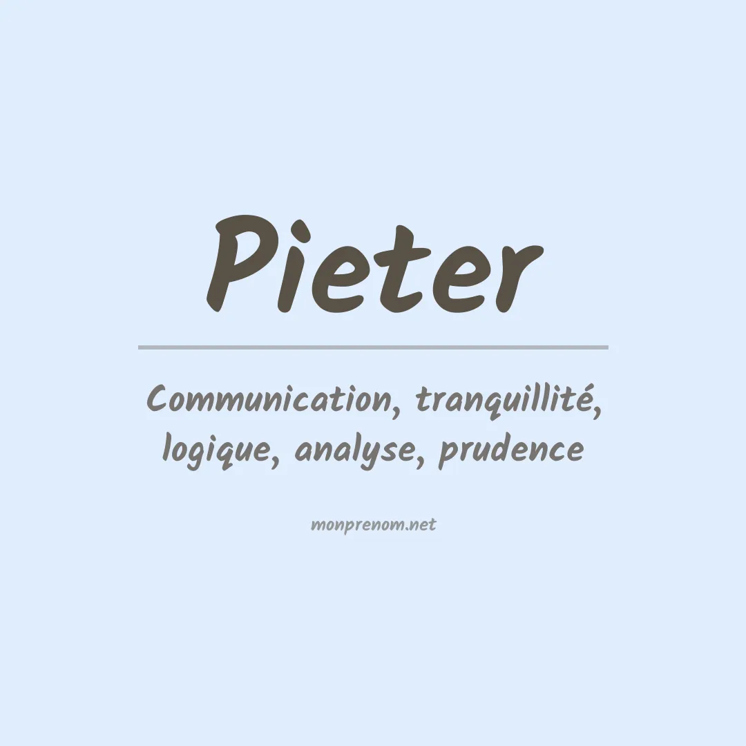 Prénom Pieter