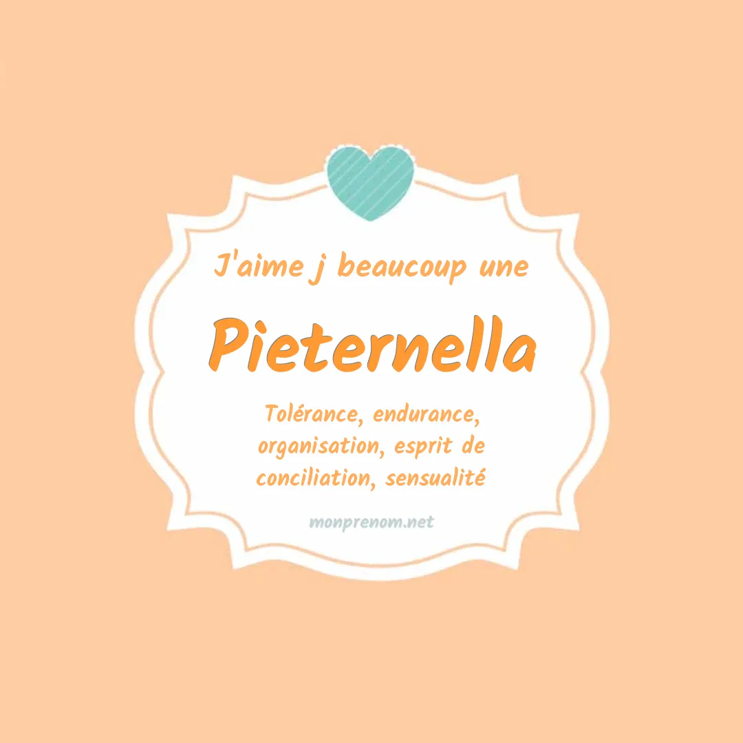 J'aime beaucoup Pieternella