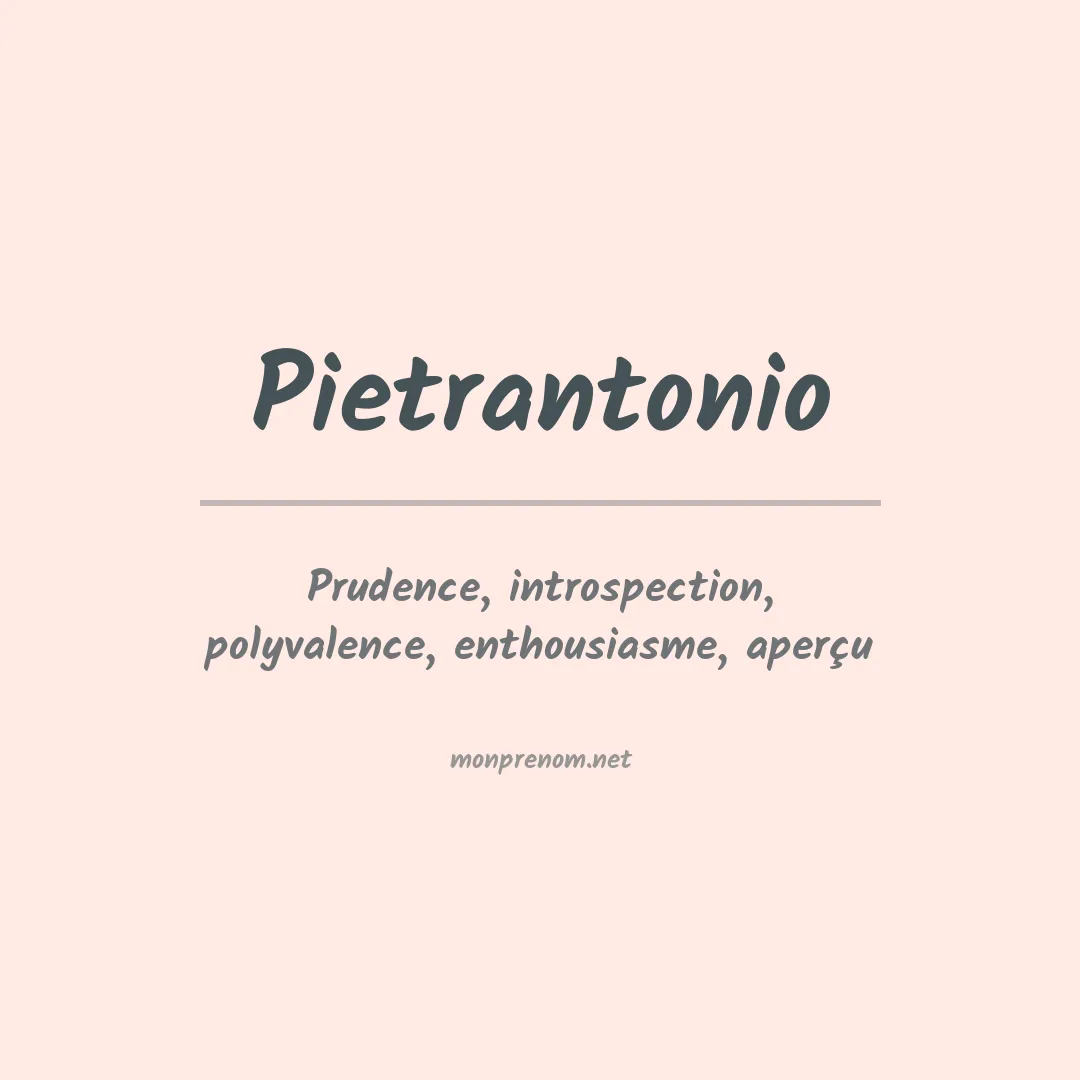 Prénom Pietrantonio