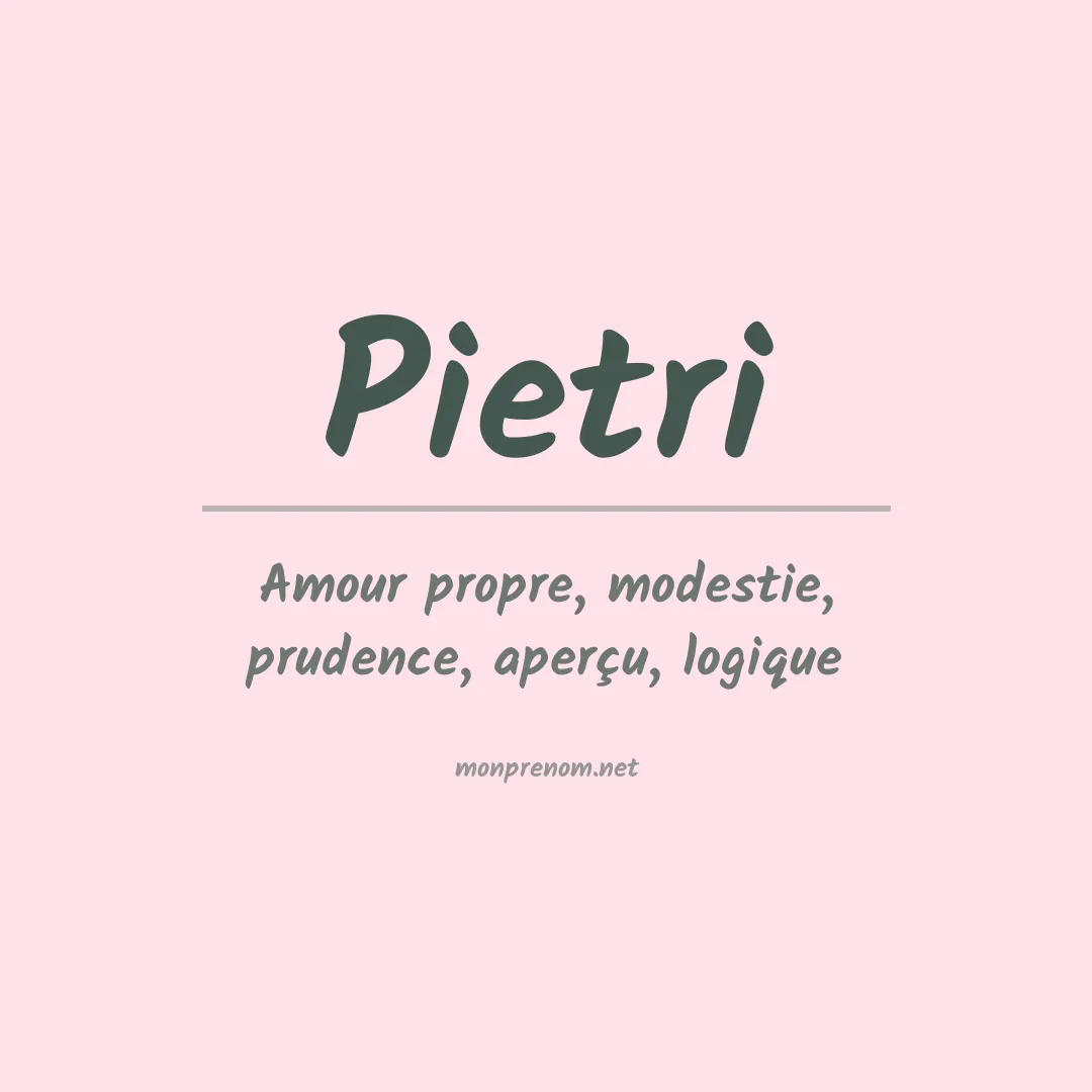 Prénom Pietri