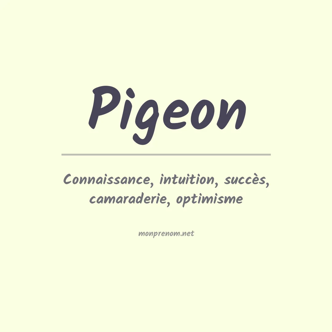 Prénom Pigeon