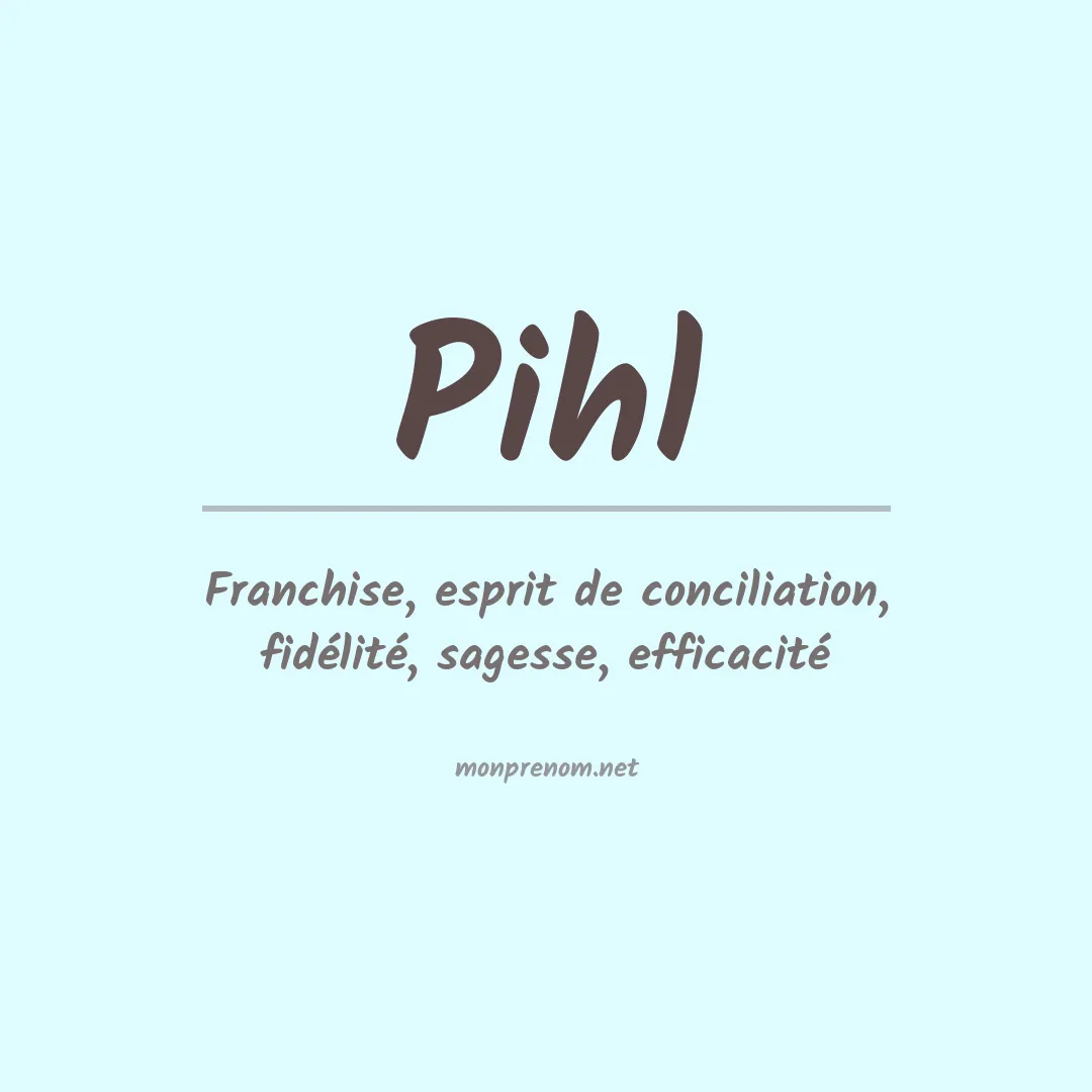 Prénom Pihl