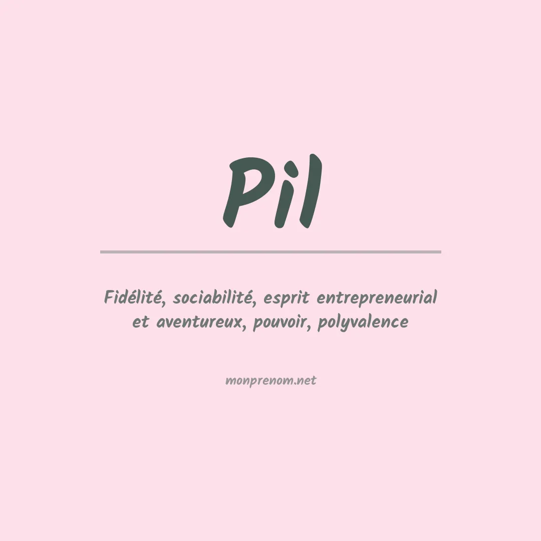 Prénom Pil