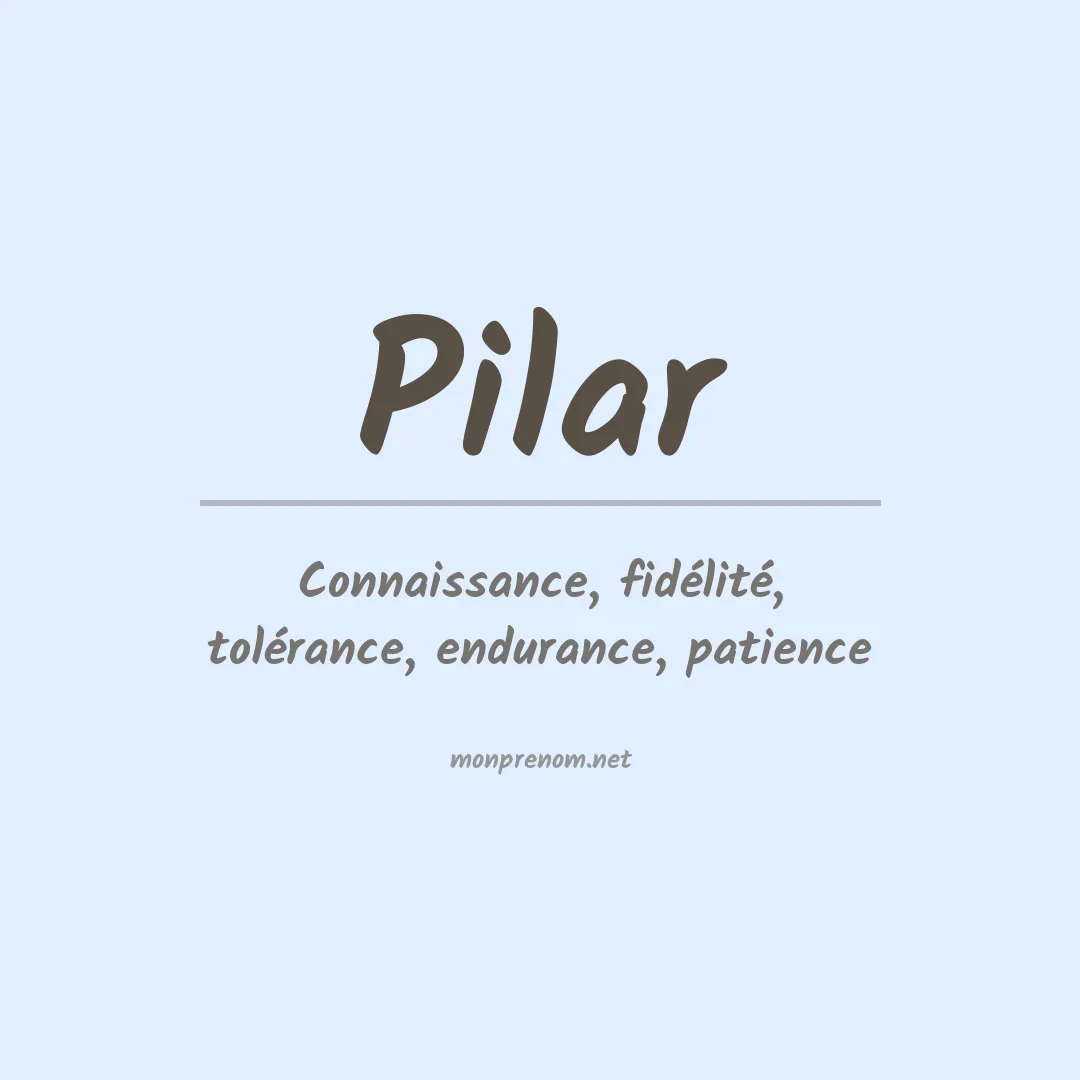 Prénom Pilar