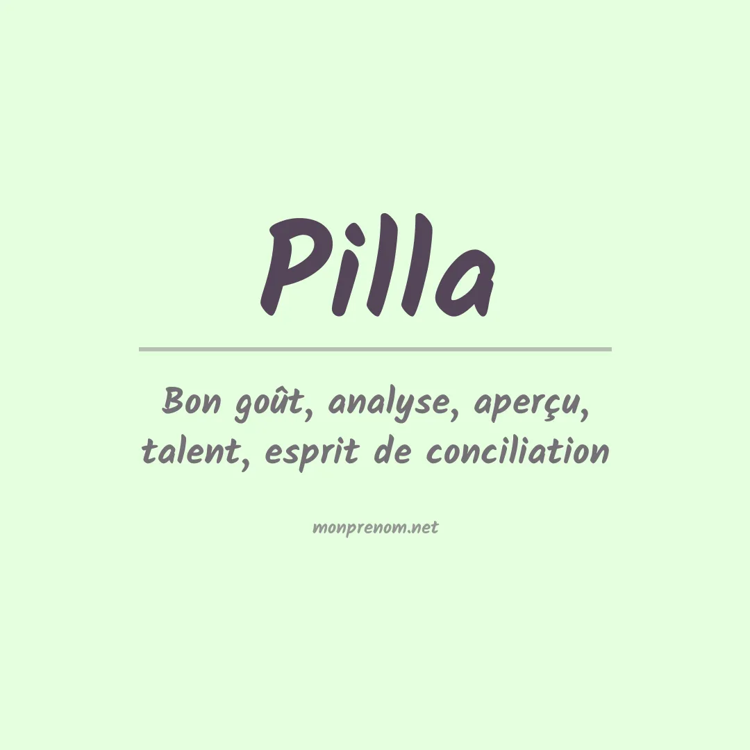 Prénom Pilla