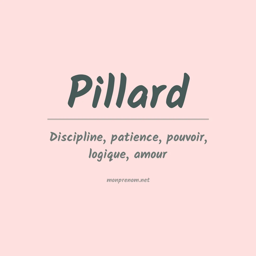 Prénom Pillard