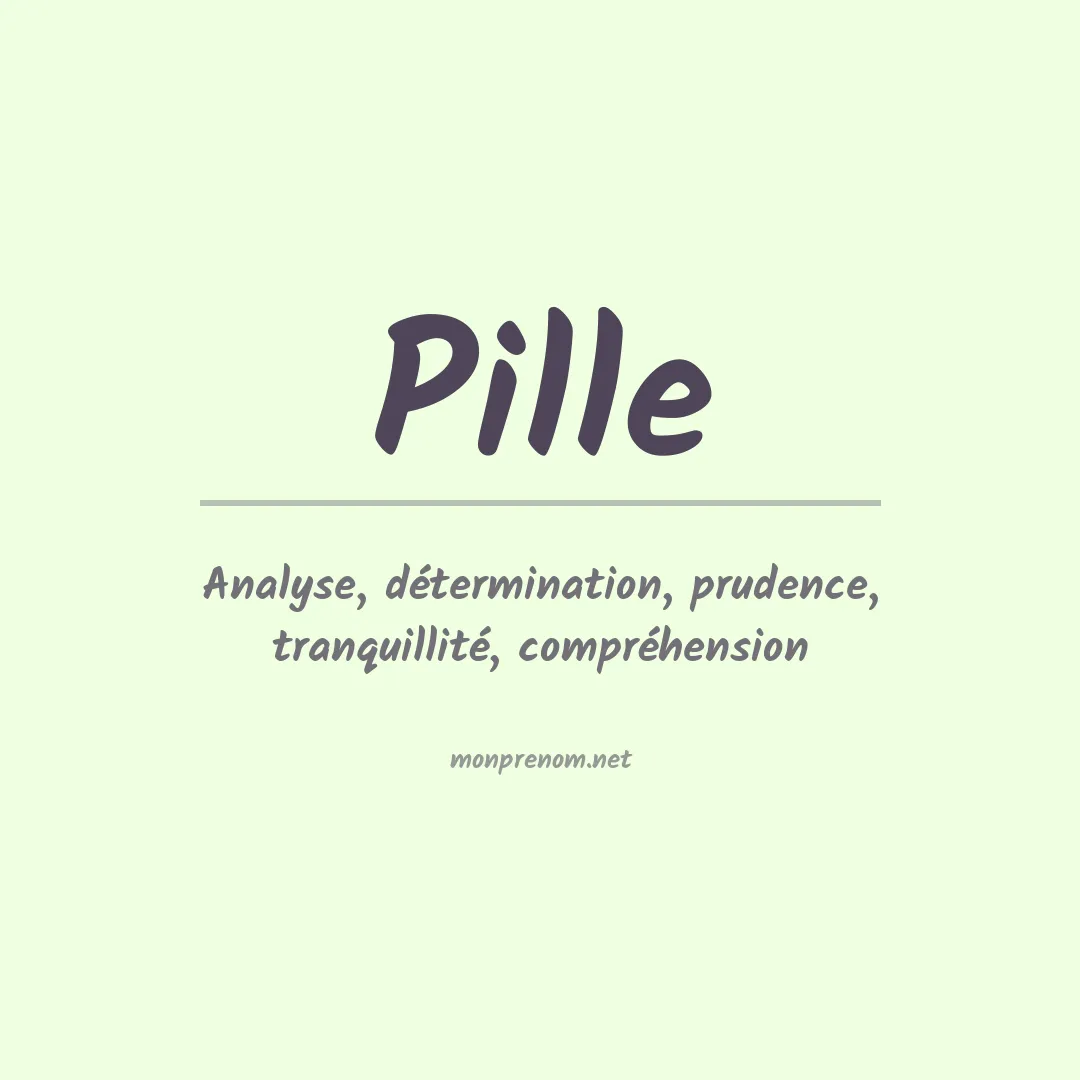 Prénom Pille