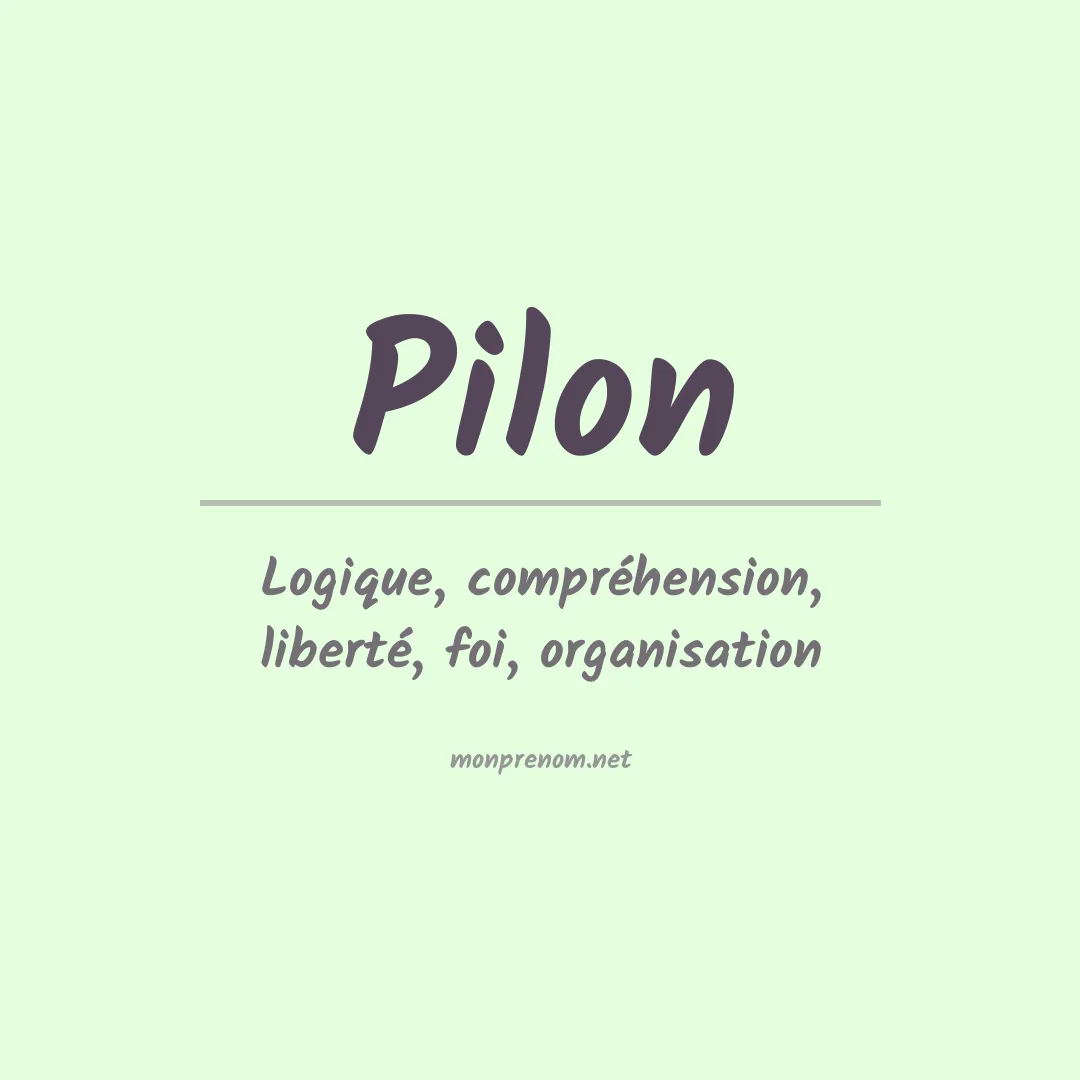 Prénom Pilon