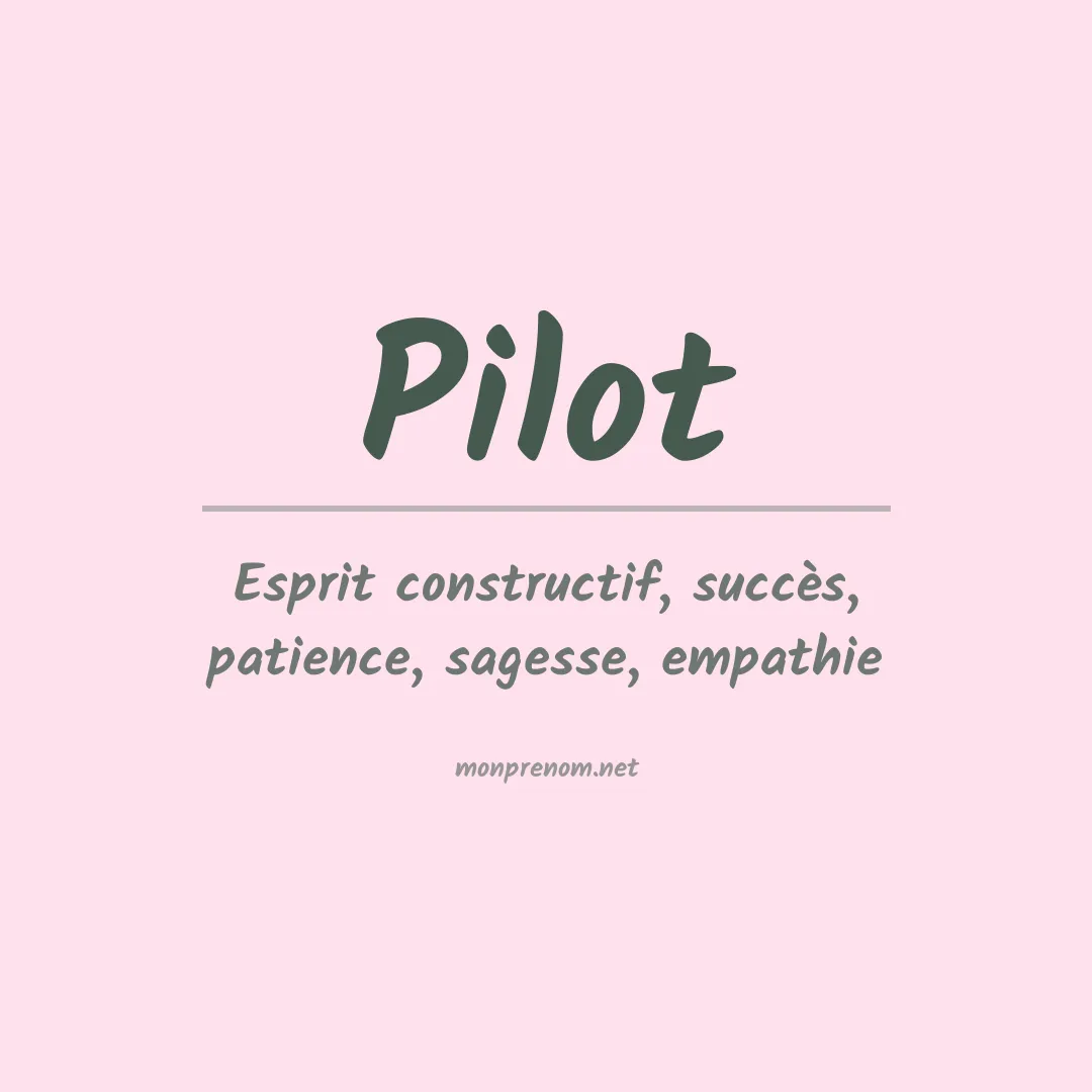 Prénom Pilot