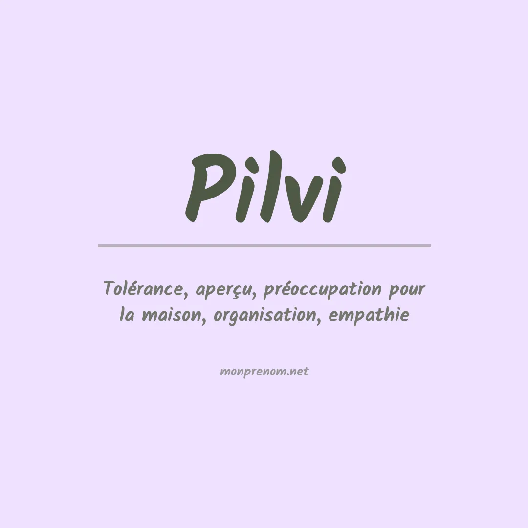 Signification du prénom Pilvi