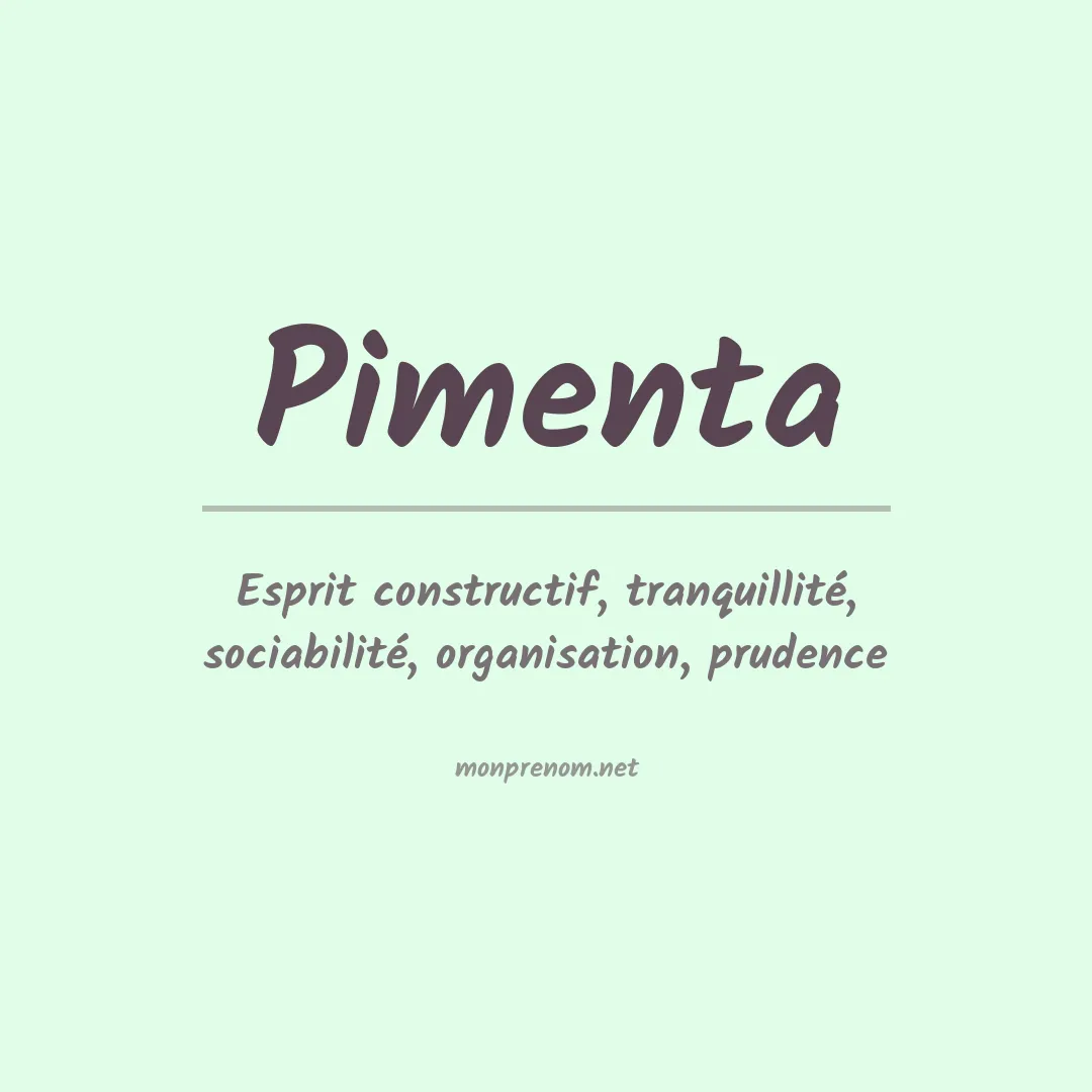 Prénom Pimenta