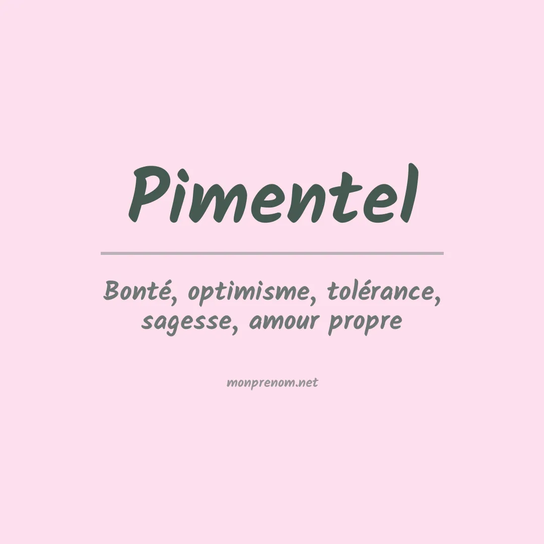 Prénom Pimentel