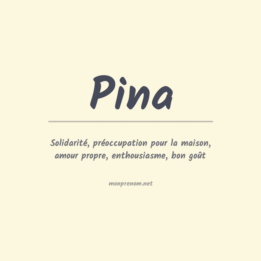 Prénom Pina
