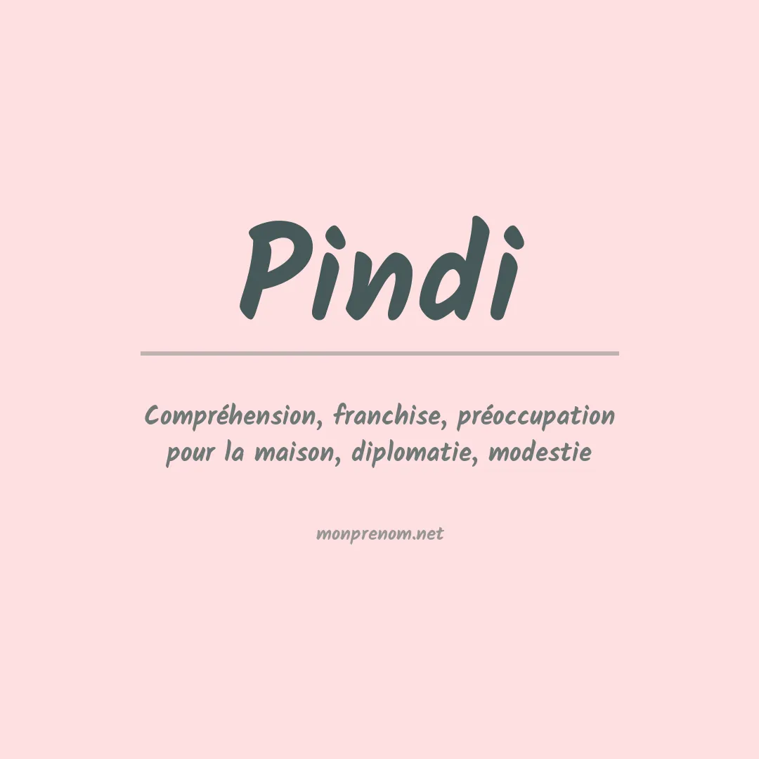Signification du prénom Pindi