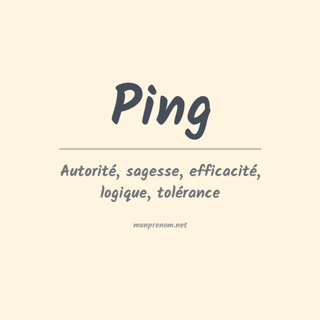 Prénom Ping