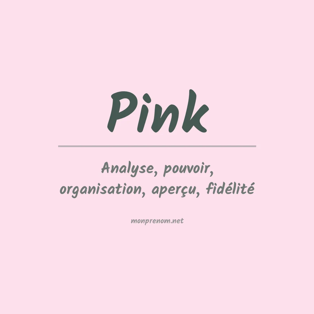 Prénom Pink