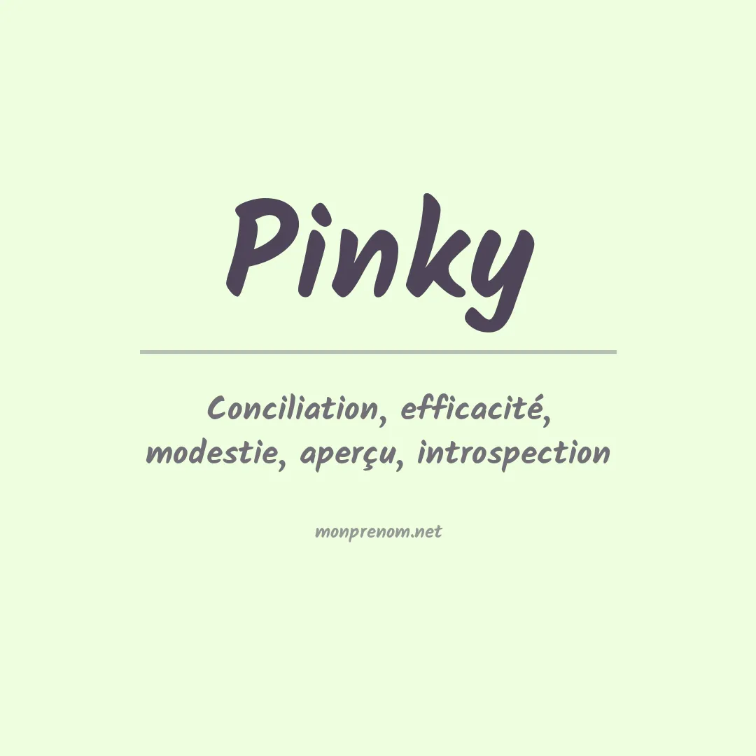 Signification du prénom Pinky