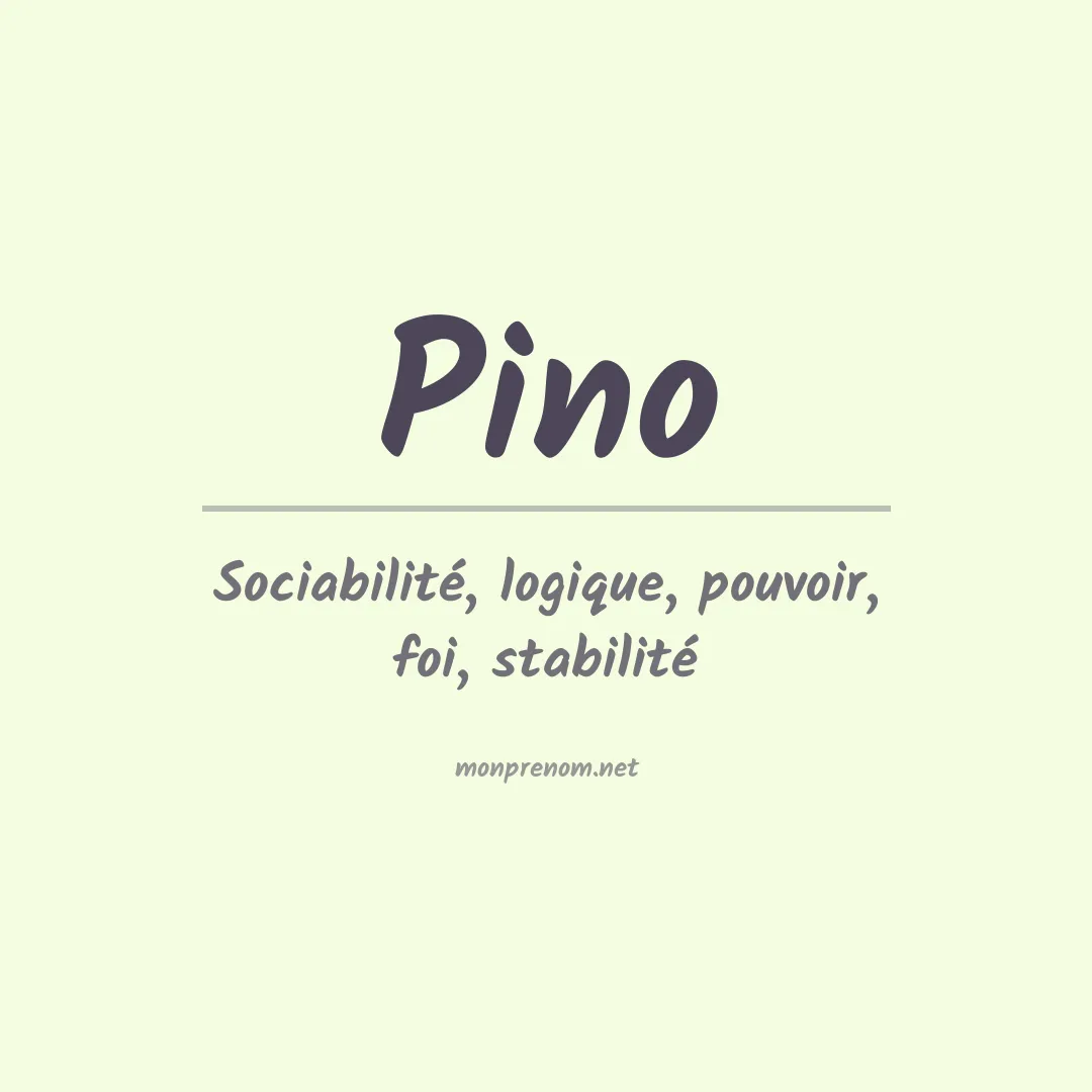 Prénom Pino