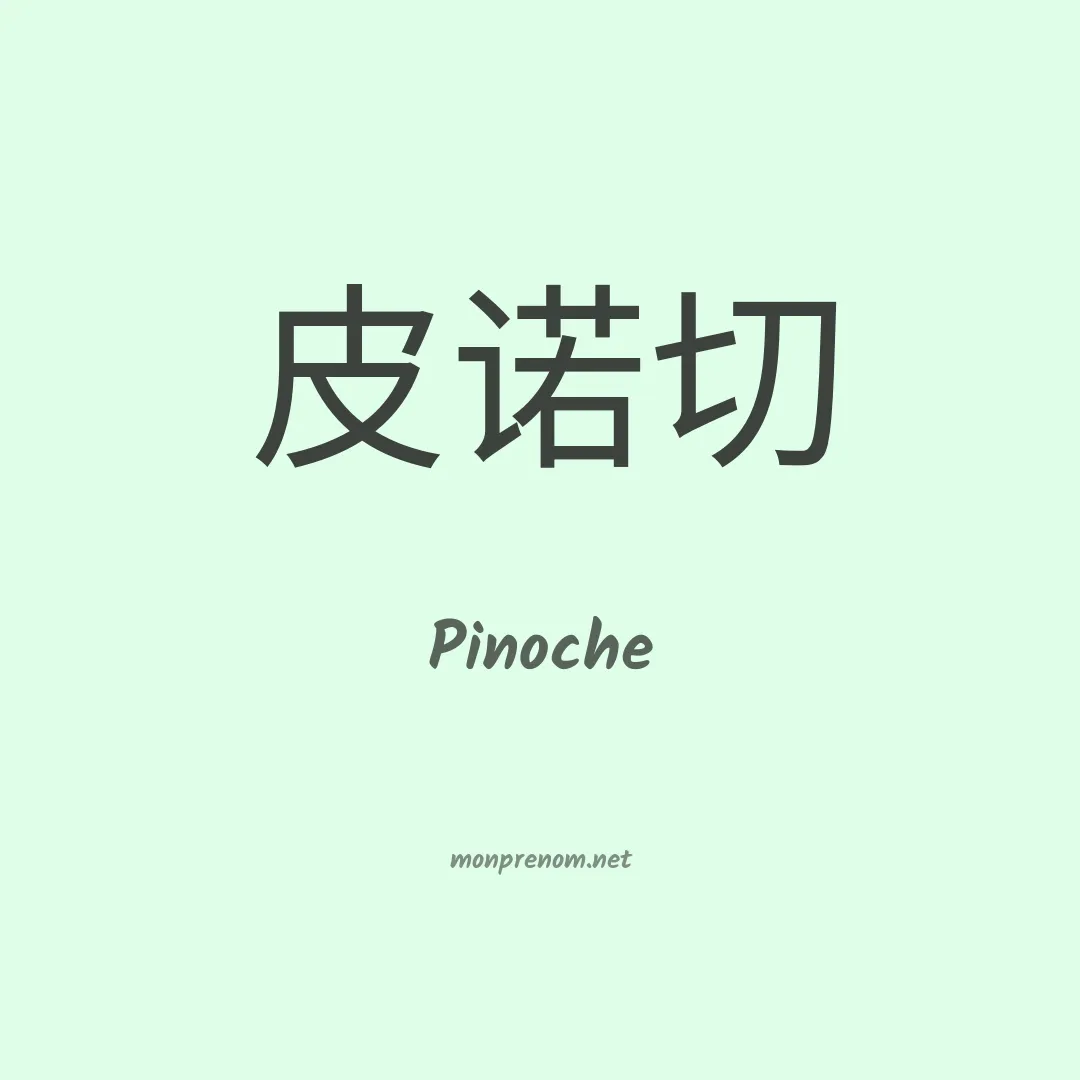 Pinoche en chinois