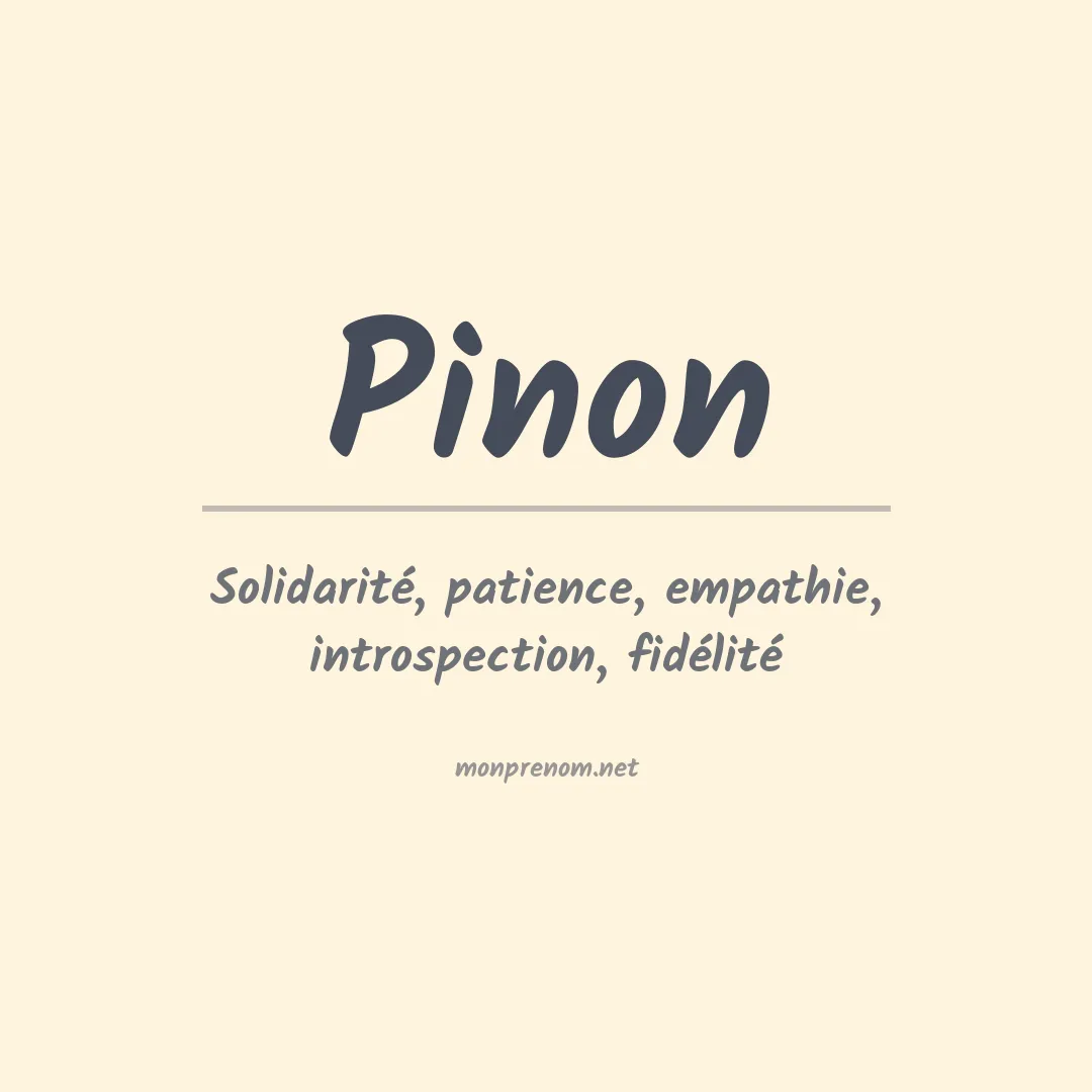 Prénom Pinon