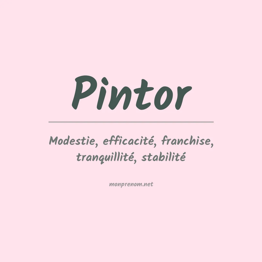 Prénom Pintor