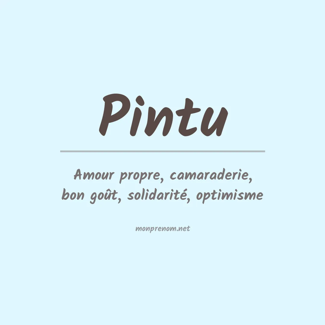 Signification du prénom Pintu