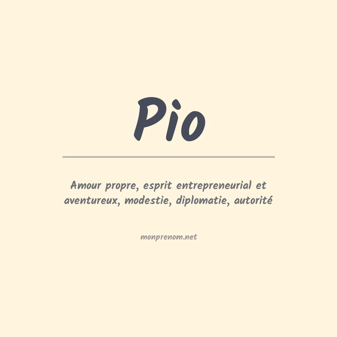Prénom Pio