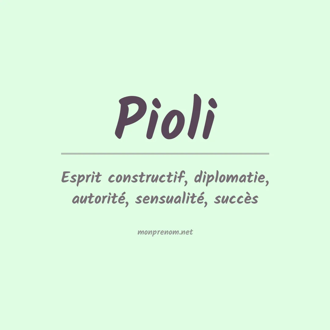 Prénom Pioli