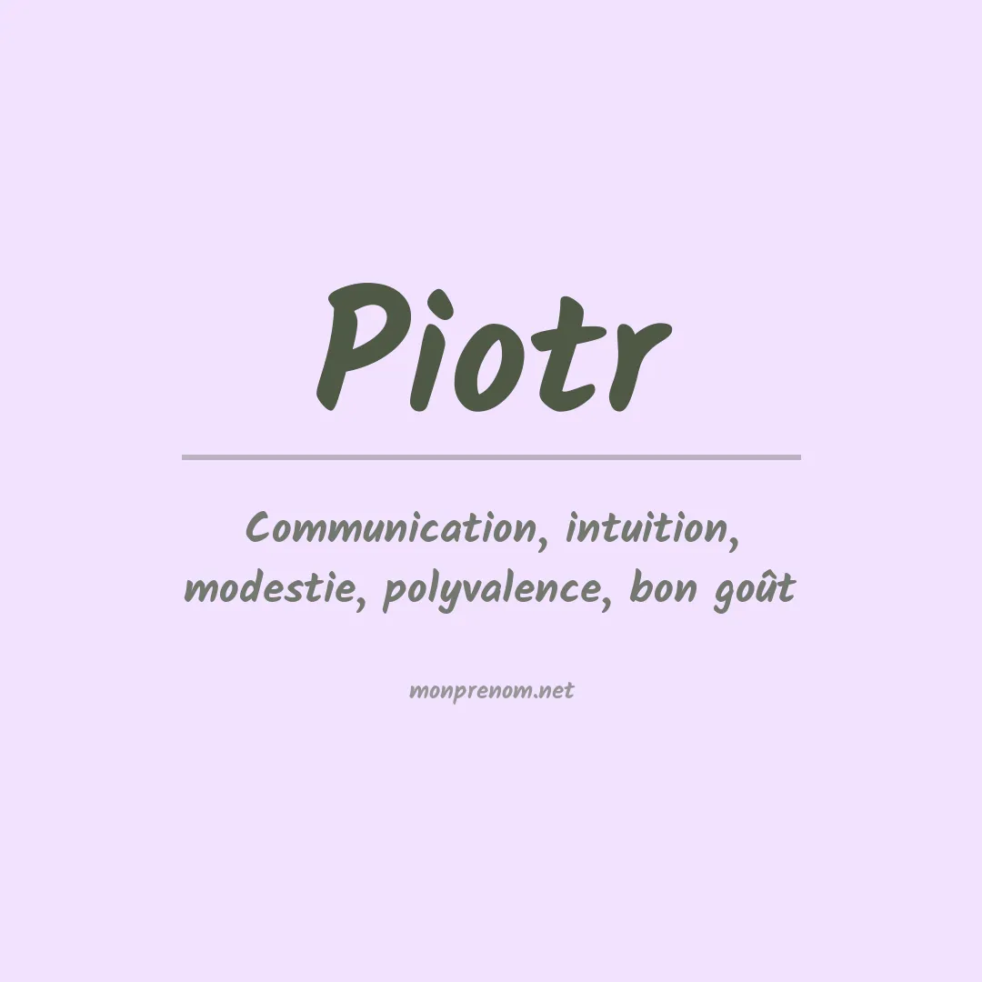 Prénom Piotr