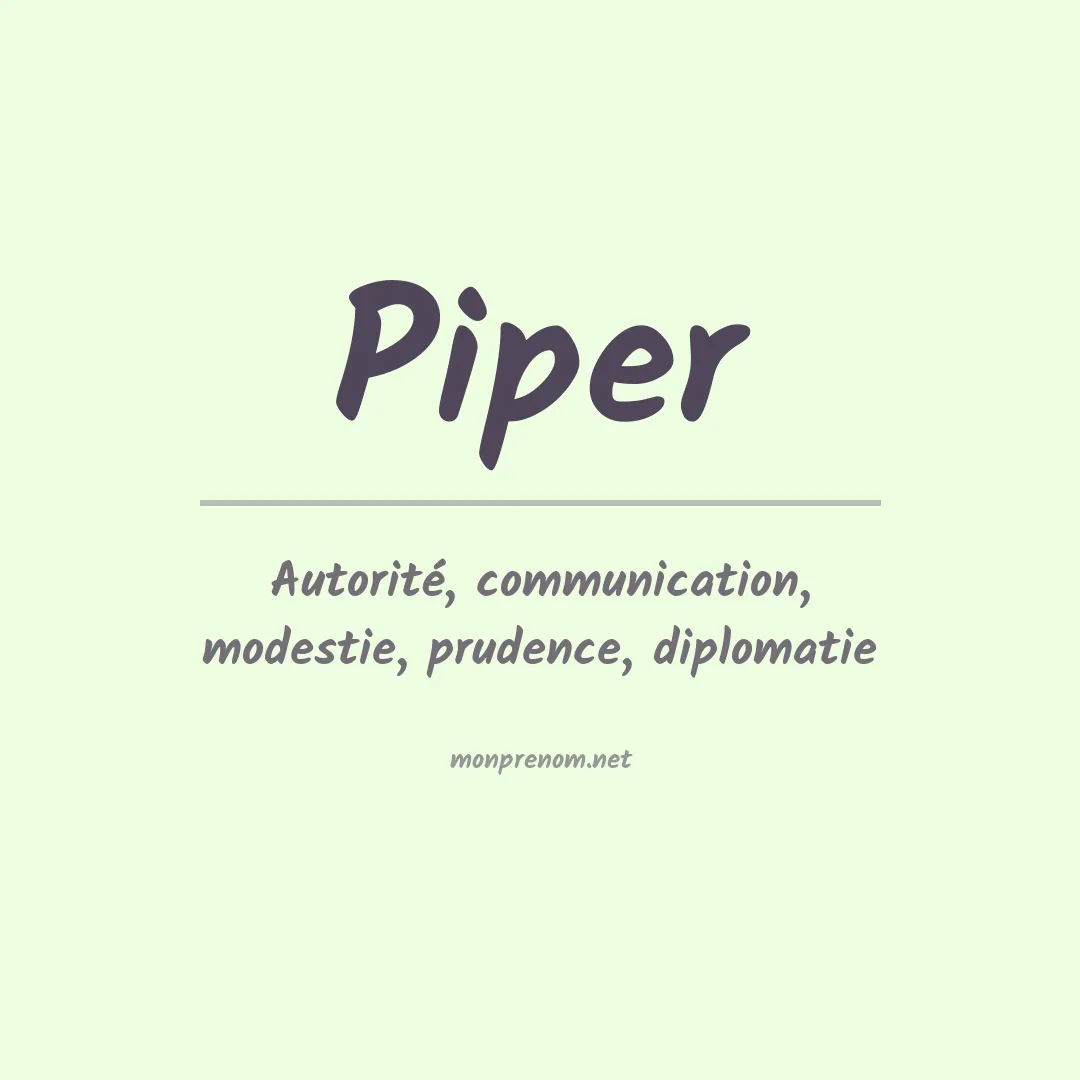 Prénom Piper