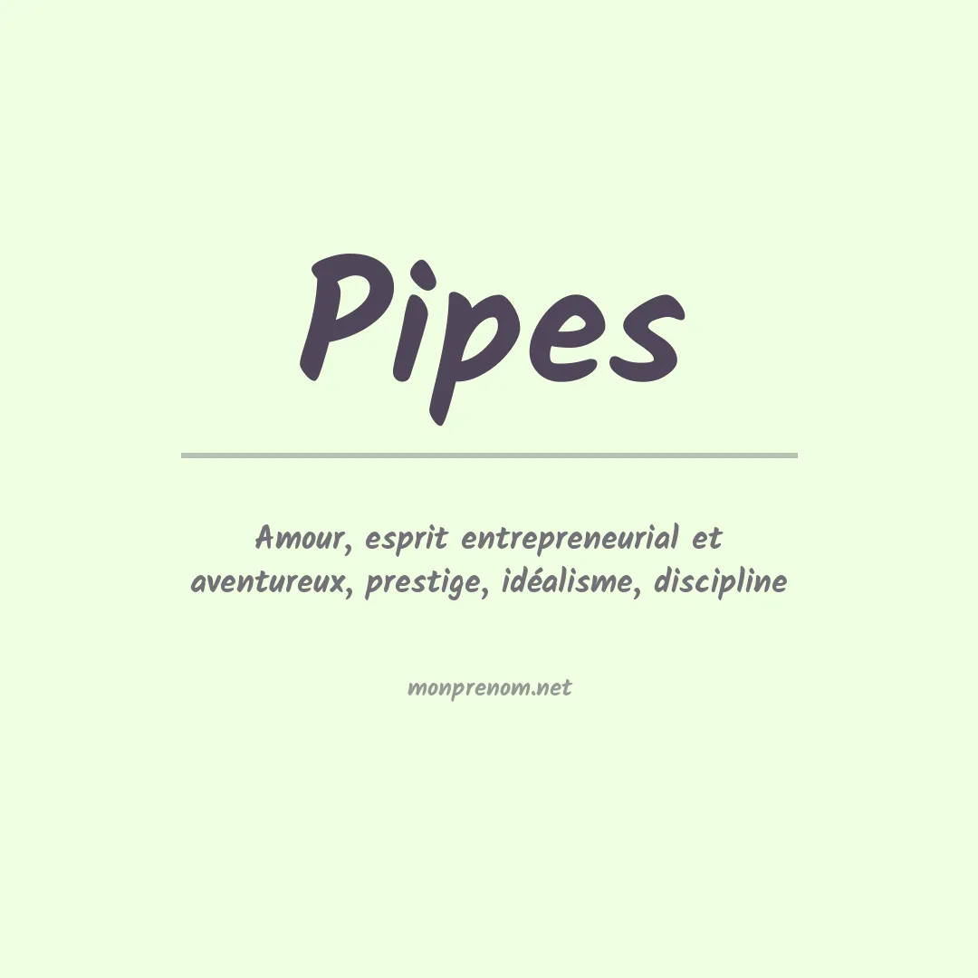 Prénom Pipes