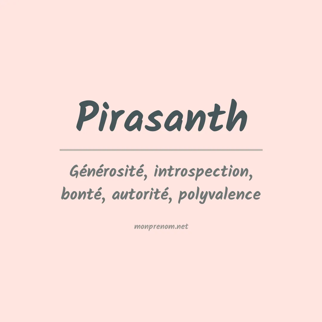Prénom Pirasanth